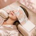 Luxury weighted aromatherapy sleep mask in Blush Pink
