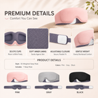 Portable 3D weighted sleep mask for rest and travel