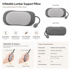 Adjustable lumbar support pillow size and product overview