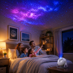 Galaxy Star Projector Lamp – 3D Dynamic Starry Sky Light with Meteor Effect