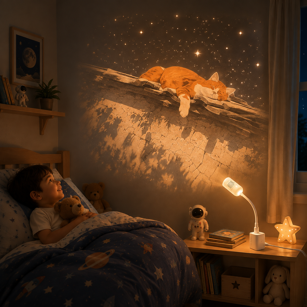 Adjustable-focus starry sky projector detail