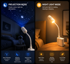 Warm ambient night light and projection view