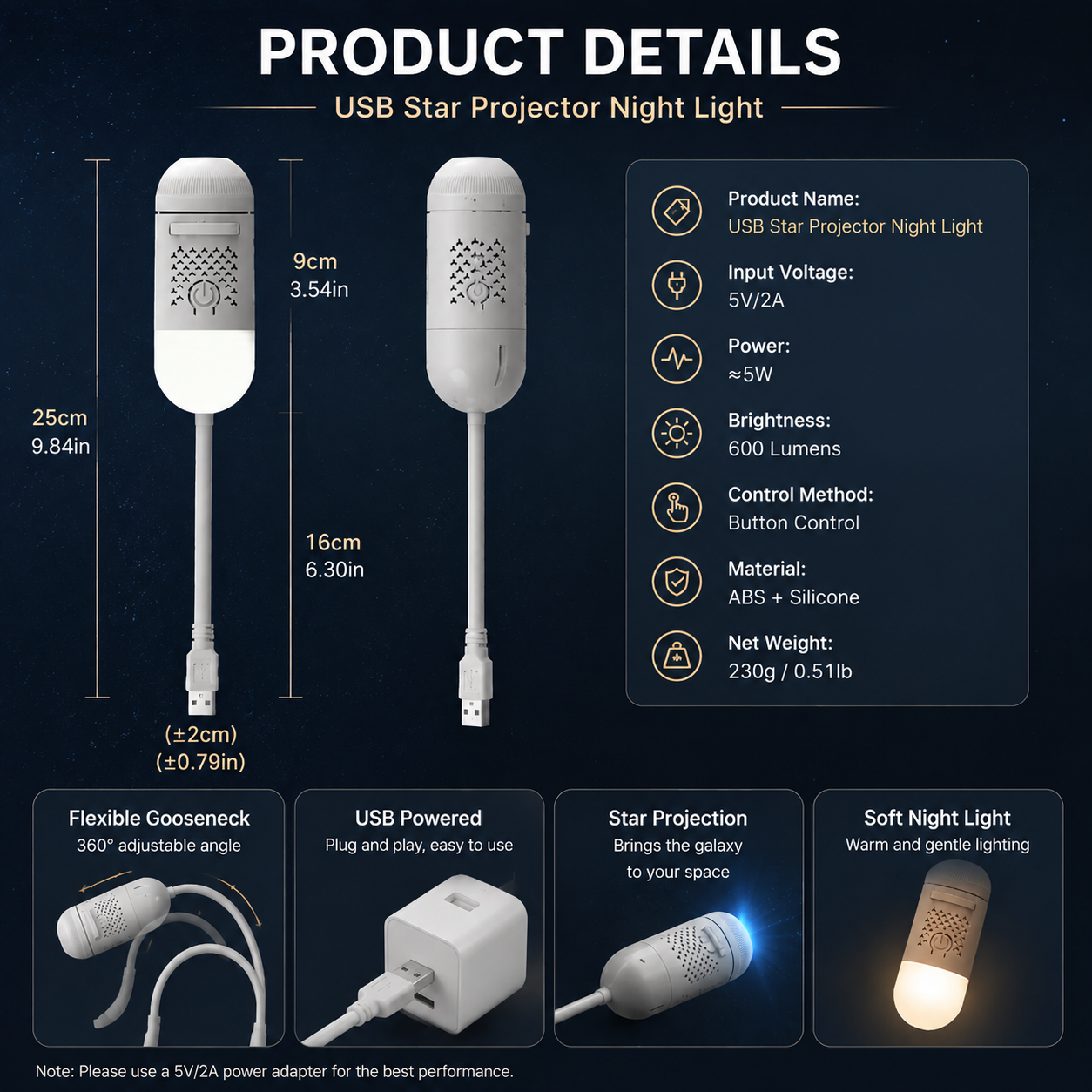 Boxlamp galaxy wall projector product view