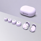 Lavender Purple Lundrea S1 adjustable sleep earplugs with case and silicone tips