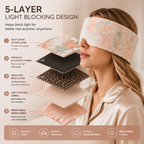 Soft blackout aromatherapy eye mask detail