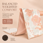 Weighted sleep mask fabric and coverage detail